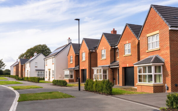Row of modern uk houses